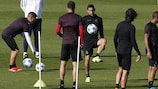 Ángel Di María and Paris training on Monday