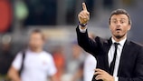 Luis Enrique directs Barcelona against Roma