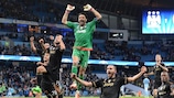 Juventus marked their 150th UEFA Champions League game with victory at Manchester City