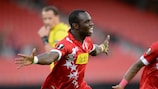 Moussa Konaté esulta dopo il gol del Sion