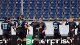 Lazio celebrate Sergej Milinković-Savić's goal in their 1-1 matchday one draw with Dnipro