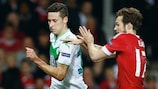 United defender Daley Blind tries to keep pace with Julian Draxler on matchday two