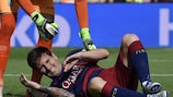 Leo Messi se lesionó durante el encuentro de Liga del sábado