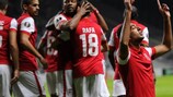 Ahmed Hassan esulta dopo il gol del Braga