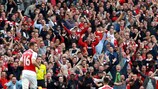 La gioia di Alexis Sánchez, grande protagonista nella vittoria dell'Arsenal sul Manchester United