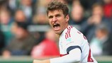Bayerns Thomas Müller feiert sein Siegtor in Bremen