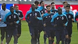 Porto are put through their paces in training on Monday morning
