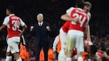 Arsène Wenger celebrates Arsenal's victory
