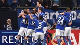 Franco Di Santo celebra el 1-0 para el Schalke