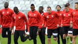 Sion train in Bordeaux on the eve of their matchday three victory