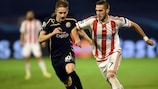 Kostas Fortounis (right) battles with Dinamo Zagreb's Marko Rog on matchday three
