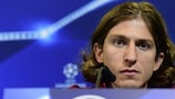 Filipe Luís is eager to get his hands - and his lips - on the UEFA Champions League trophy