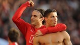 Dimitar Berbatov y Cristiano Ronaldo en el Manchester United