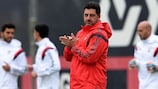 Rui Vitória leads Benfica in training ahead of the Galatasaray game