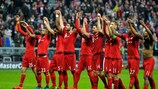Il Bayern festeggia la vittoria contro l'Arsenal