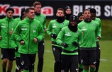 Mönchengladbach players gear up for the Sevilla game
