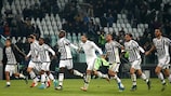 Los jugadores de la Juventus celebran el pase