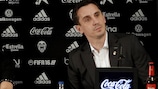 Gary Neville at his first Valencia press conference