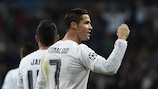 Cristiano Ronaldo fête le troisième but du Real face à Malmö, son deuxième de la soirée
