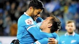 Zenit forwards Hulk and Artem Dzyuba