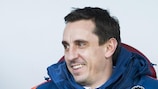 Gary Neville turns 41 on the day of the Rapid Wien opener