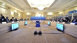 O Comité Executivo da UEFA na reunião realizada em Dezembro em Paris