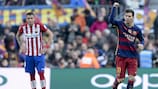 Lionel Messi fête son but face à l'Atlético fin janvier