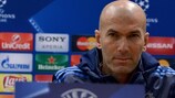 Zinédine Zidane speaks to the media in Rome