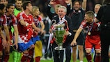 Jupp Heynckes festeggia la vittoria della finale di UEFA Champions League 2013 con il Bayern