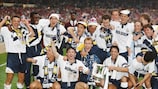 Tottenham Hotspur celebrate winning the 1991 FA Cup - their last major trophy