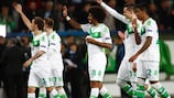 Wolfsburg celebrate at full time