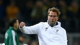 Jürgen Klopp celebra el gol del Liverpool en Dortmund