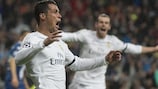 Cristiano Ronaldo celebrates after scoring against Wolfsburg