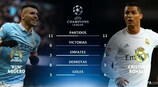 Los números de Agüero con el Atlético ante el Real Madrid y los de Ronaldo con el United ante el City