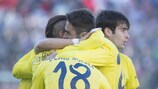 El Villarreal celebra un tanto durante la presente campaña