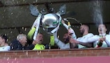 The New Saints celebrate their title success