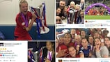 Lyon feiert Triumph in sozialen Medien