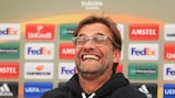 L'allenatore del Liverpool Jürgen Klopp in conferenza stampa