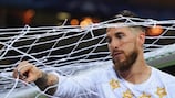 Sergio Ramos takes a souvenir after last night's UEFA Champions League final