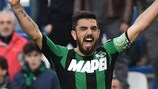 Francesco Magnanelli celebrates a goal for Sassuolo