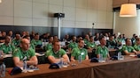 The EURO referee teams were given a full integrity briefing at their preparatory workshop in April