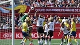 Un'azione della vittoria per 4-1 della Germania sulla Svezia negli ottavi di finali della Coppa del Mondo della scorsa estate