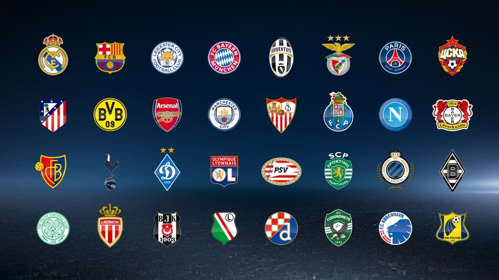 Uefa Champions League Teams Logo