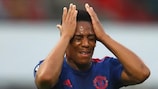 Anthony Martial shows his frustration during United's 1-0 loss at Feyenoord