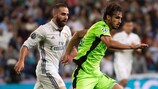 Sporting's Bryan Ruiz on the ball on matchday one in Madrid