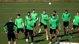 Mönchengladbach practice their footwork ahead of Barcelona's visit