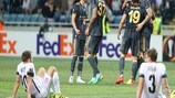 "Фенербахче" празднует гол в ворота "Зари" в первом матче команд