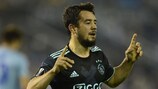 AJax's Amin Younes after scoring at Celta on matchday three