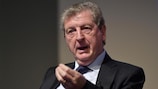 Roy Hodgson speaking to UEFA Pro licence students