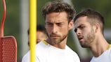 Claudio Marchisio and Miralem Pjanić train on Tuesday